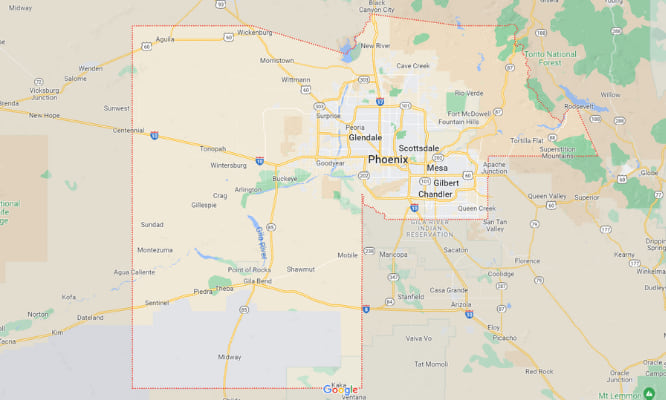 mapa de condado de maricopa